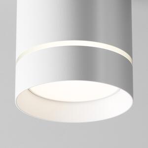 Lampadario A Sospensione Moderno Orlo Alluminio Bianco Luce Led Integrato 12W
