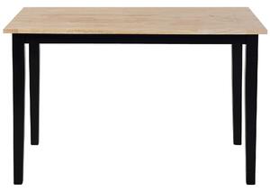 Set da pranzo in legno massello Nero con piano in legno chiaro a 4 posti 120 x 75 cm moderno scandinavo Beliani