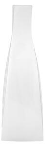 Vaso da Tavolo Decorativo Porcellana Bianca Superficie Intagliata Forma Irregolare 25 cm Beliani