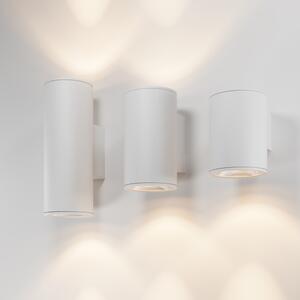 Lampada Da Parete Moderna Da Esterno Metallo Bianco Luce Led 10W Ip65