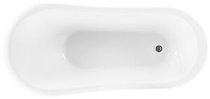 Vasca da Bagno Freestanding in Acrilico Sanitario Bianco 170 x 80 cm Beliani