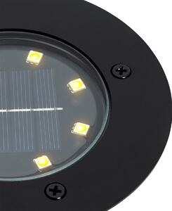 Set di 6 faretti da terra neri con LED IP65 Solar - Terry