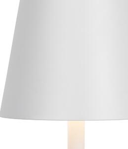 Lampada da terra per esterni bianca con LED con dimmer tattile ricaricabile - Jackson