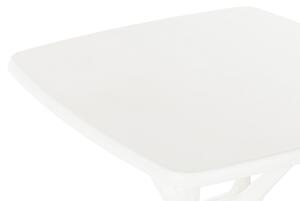 Tavolo da bistrò da giardino in plastica bianca 70 x 70 cm Tavolo da pranzo per esterni resistente alle intemperie Beliani
