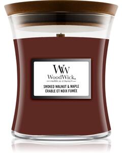 Woodwick Smoked Walnut & Maple candela profumata con stoppino in legno 85 g