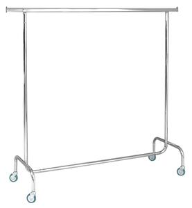 Stender Appendiabiti Estensibile 150/220x55x155 cm in Acciaio Cromato con Ruote