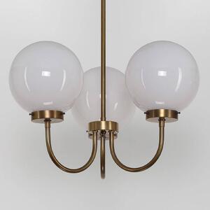 Berliner Messinglampen Lampadario 3 luci di ottone D119