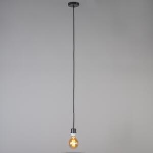 Lampada a sospensione moderna nera con paralume 45 cm taupe - Combi 1