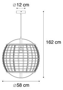 Lampada a sospensione orientale marrone 58 cm - PASCAL