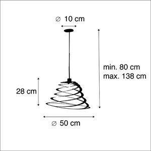 Lampada a sospensione design paralume spirale 50 cm - SCROLL