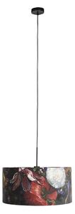 Lampada sospensione velluto fiori 50cm- COMBI