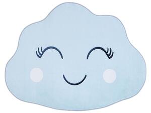 Tappeto blu 90 x 120 cm a pelo corto a forma di nuvola per la sala giochi dei bambini Beliani