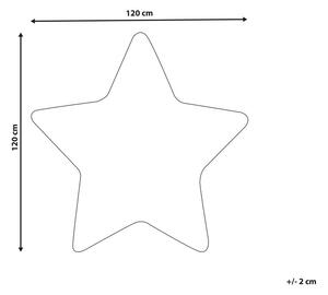 Tappeto bianco 120 x 120 cm a pelo corto a forma di stella per la sala giochi dei bambini Beliani