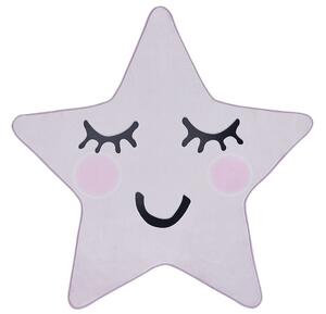 Tappeto rosa 120 x 120 cm a pelo corto a forma di stella per la sala giochi dei bambini Beliani