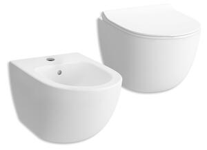 Vitra Sanitari wc e bidet sospesi serie Sento rimless bianco opaco ceramica bianca