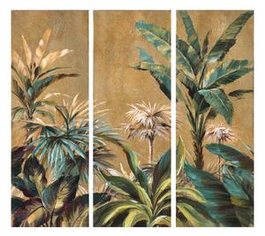 Agave Quadro moderno floreale dipinto a mano su tela Set 3 pz "Clorofilla" 40x120 Tela Dipinti su Tela Quadri per soggiorno