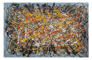 Agave Quadro moderno dipinto a mano su tela "Omaggio a Pollock" 150x100 Tela Dipinti su Tela Quadri per soggiorno