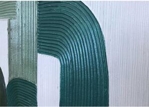 Agave Quadro moderno astratto dipinto a mano su tela "Green lines" 100x100 Tela Dipinti su Tela Quadri per soggiorno