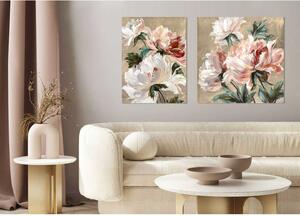 Agave Quadro moderno floreale dipinto a mano su tela "Elegant roses 2" 80X100 Tela Dipinti su Tela Quadri per soggiorno