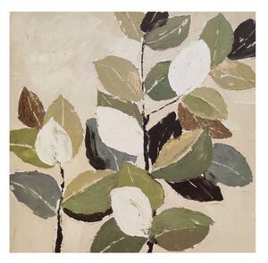 Agave Quadro moderno astratto dipinto a mano su tela "Foliage" 90x90 Tela Dipinti su Tela Quadri per soggiorno