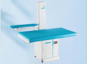 Tavolo da stiro Professionale Rettangolare con Camino riscaldato aspirante.5L-12F-F82 flussi di velocit� Con Braccetto Dimensioni Area stiro 120x 80 Peso 80 kg