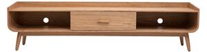 Mobile TV scandinavo in legno chiaro frassino L200 cm HALLEN