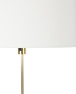 Lampada da terra orientabile oro con paralume bianco 50 cm - Parte