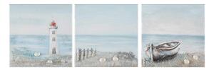 Agave Quadro moderno marino su tela 30x30 Sea Landscape set 3pz Tela Dipinti su Tela