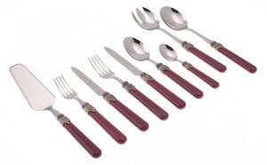 Rivadossi : Classic Set 75 Pz - Posate Shabby / Country Rosso Ortensia