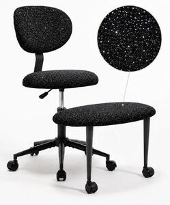 Sedia da ufficio ergonomica senza braccioli, con poggiapiedi girevole a 360°
