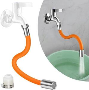 Tubo di compensazione per rubinetto da cucina da 50 cm, orientabile a 360 gradi, tubo per rubinetto da cucina, tubo di compensazione universale in schiuma con attacco per rubinetto da cucina