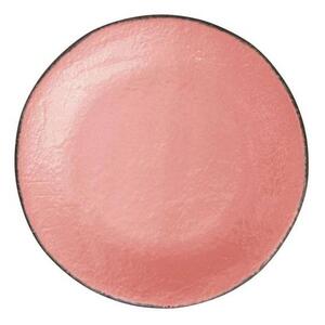 Vassoio Tondo in Ceramica cm 31 - Colore Rosa Cipria - Preta