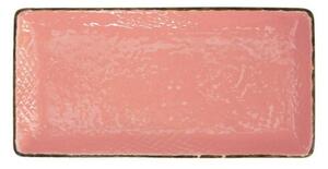 Piatto Sushi 30x15 in Ceramica - Set 4 pz - Colore Rosa Cipria - Preta