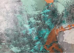 Agave Quadro astratto moderno dipinto a mano su tela "Smeraldo" 150x150 Tela Dipinti su Tela