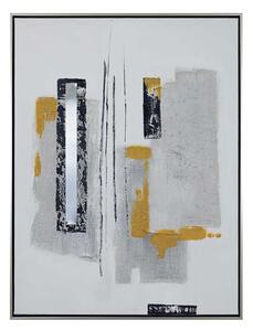 Agave Quadro moderno astratto dipinto a mano su tela "Black and Yellow 2" 60x80 Tela Dipinti su Tela