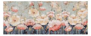 Agave Quadro floreale moderno dipinto a mano su tela "Rich Flowers" 150x60 Tela Dipinti su Tela