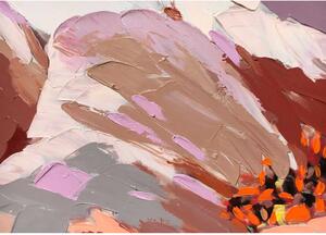Agave Quadro floreale moderno dipinto a mano su tela "petali e Pistilli 2" 80x80 Tela Dipinti su Tela