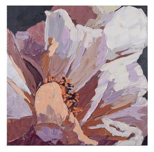 Agave Quadro floreale moderno dipinto a mano su tela "petali e Pistilli 2" 80x80 Tela Dipinti su Tela