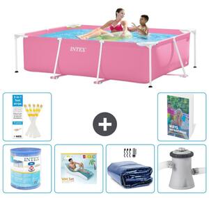 Piscina fuori terra rettangolare - 220x150x60 cm - composta da 5 elementi - modello S173