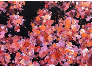 Agave Quadro moderno con fiori dipinto a mano su tela "Cherry Blossom2" 150x50 Tela Dipinti su Tela