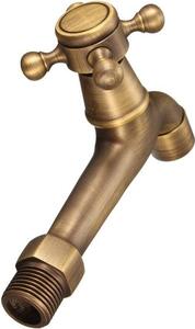 Rubinetto antico in ottone per bagno, cucina, WC o giardino