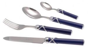 Posate Rivadossi Fiocco Set 24pz Made In Italy Blu