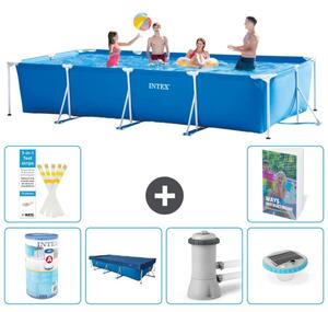 Piscina fuori terra rettangolare - 450x220x84 cm - composta da 5 elementi, modello S100