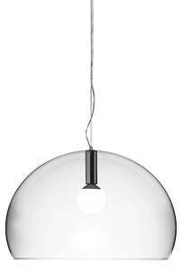 Kartell Small Fl/Y, lampada a sospensione, vetro trasparente