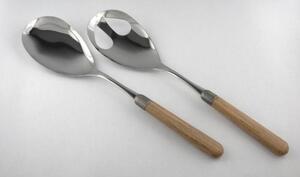 Cortina - Posate Acciaio Inox 18/10 Set 2 Pezzi Insalata Quercia