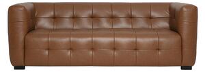 Divano design 3 posti in pelle marrone CORTO