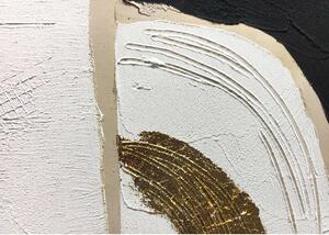 Agave Dipinto astratto moderno realizzato a mano su tela "Black and gold 1" 90x120 Tela,Cotone Dipinti su Tela
