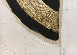 Agave Dipinto astratto moderno realizzato a mano su tela "Black and gold 1" 90x120 Tela,Cotone Dipinti su Tela