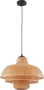Lucande lampada a sospensione Rasmina, bambù, Ø 50 cm, 1 luce