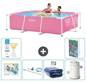 Piscina fuori terra rettangolare - 220x150x60 cm - composta da 5 elementi, modello S96